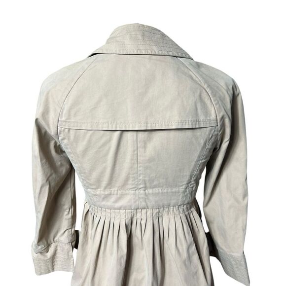 Diane Von Furstenberg Women’s Tan Tie Waist Trench Coat Size 2 - Picture 7 of 13